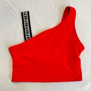 VICTORIA’S SECRET PINK Logo Strap Lined Sports Bra, Size Small.